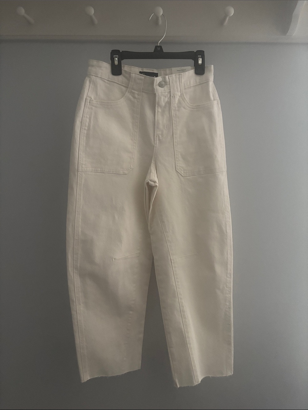High-Rise Cream Straight Leg Women's Jeans